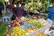 Maldives: Mango and banana vendor at the fruit and vegetable market in the capital Male, North Male Atoll